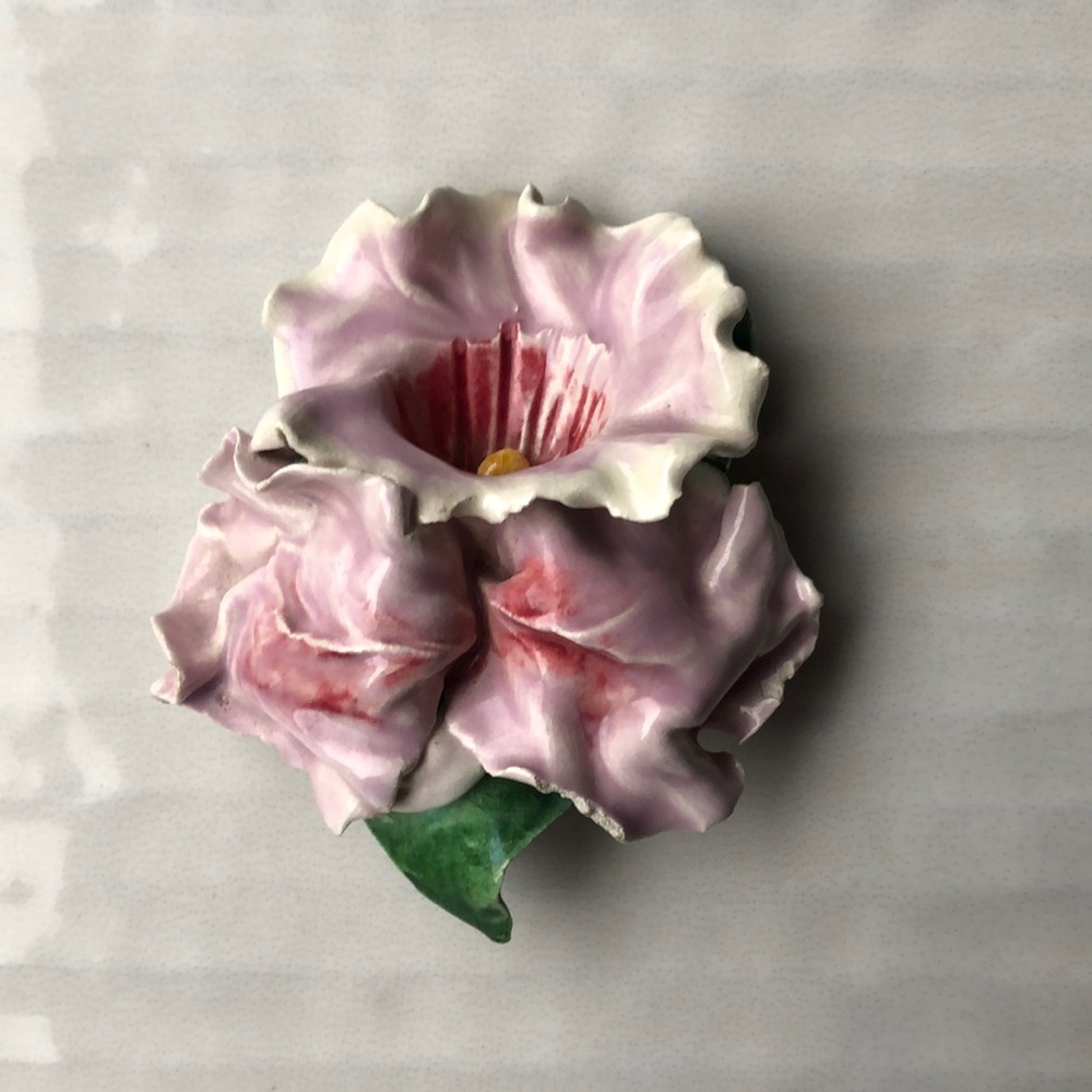Vintage Iris Pink Brooch
